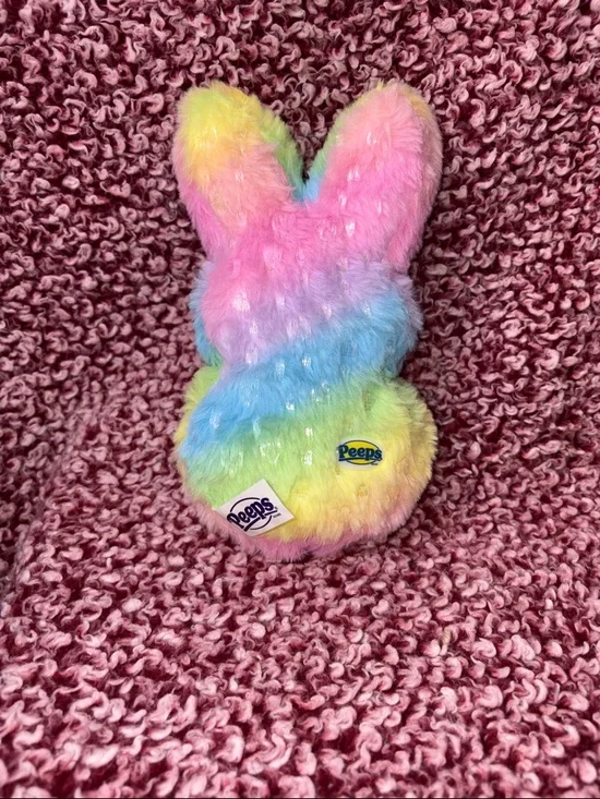 PEEPS 🌈Plush Rainbow Bunny Stuffed Animal - Picture 2 of 3